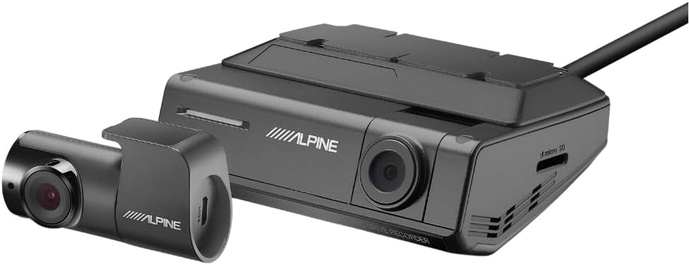 Alpine DVR-C320R Premium 1080P Night Vision Dash Camera Bundle (Front + Rear)...