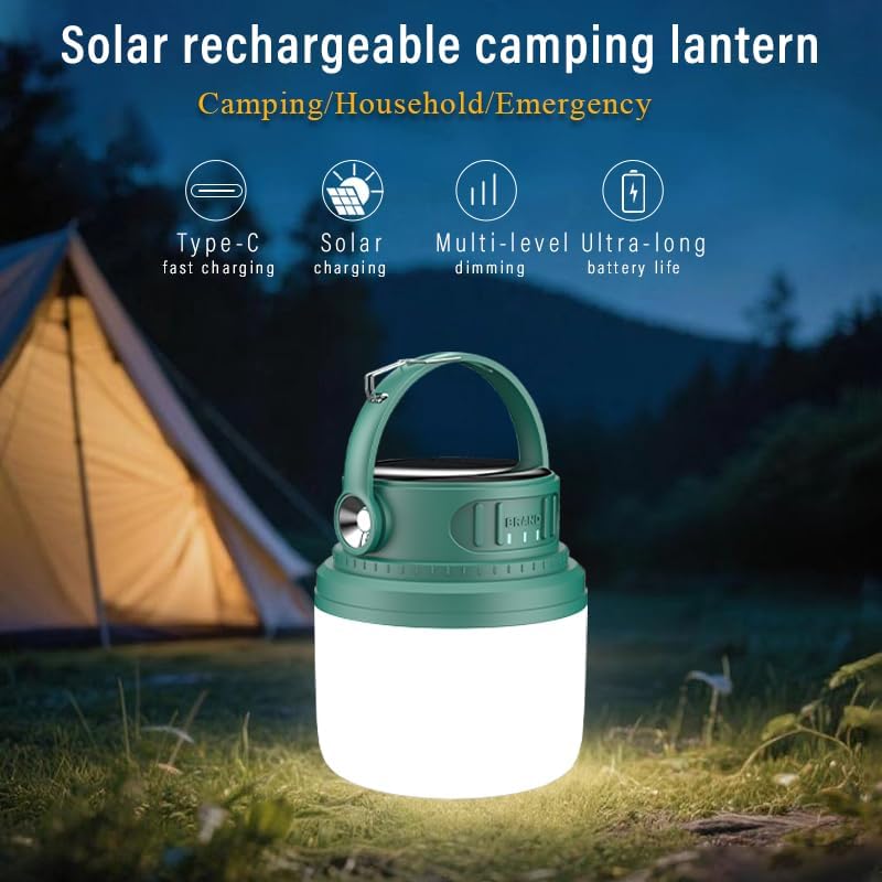 LED Camping Lantern Rechargeable 1200LM, Camping Tent Light, 4 Light Modes, 7...