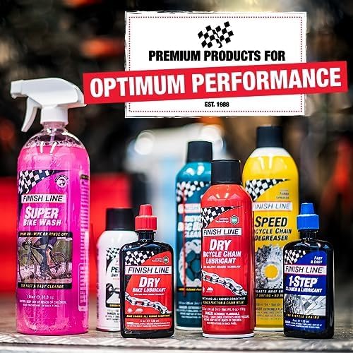 Finish Line Dry Bike Chain Lube – Ceramic Dry-Film Lubricant – Dirt & Dus...