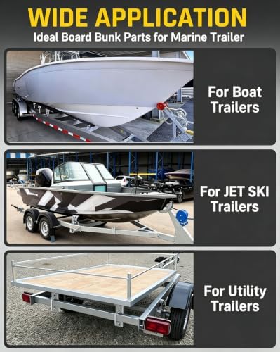 Wyckoff 8" Boat Trailer Bunk Bracket 4-Pack,Heavy Duty Galvanized Swivel