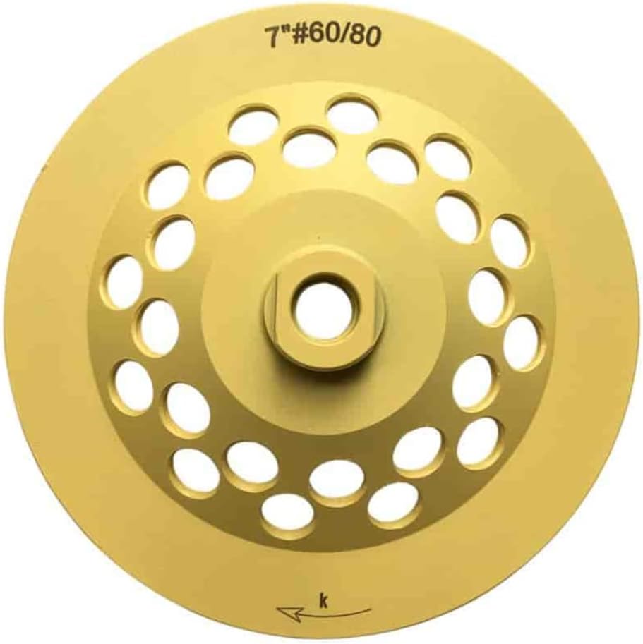 7" Grinding Wheels for Concrete, Granite, and Marble, #60/80 Grit