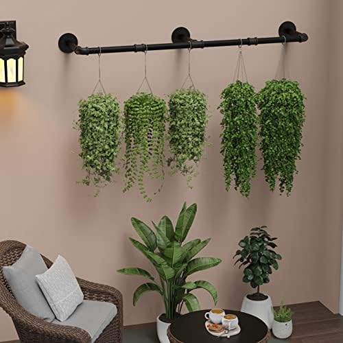 Wall Mounted Clothes Rack, 60in Industrial Pipe Clothing Rack for Hanging Clo...