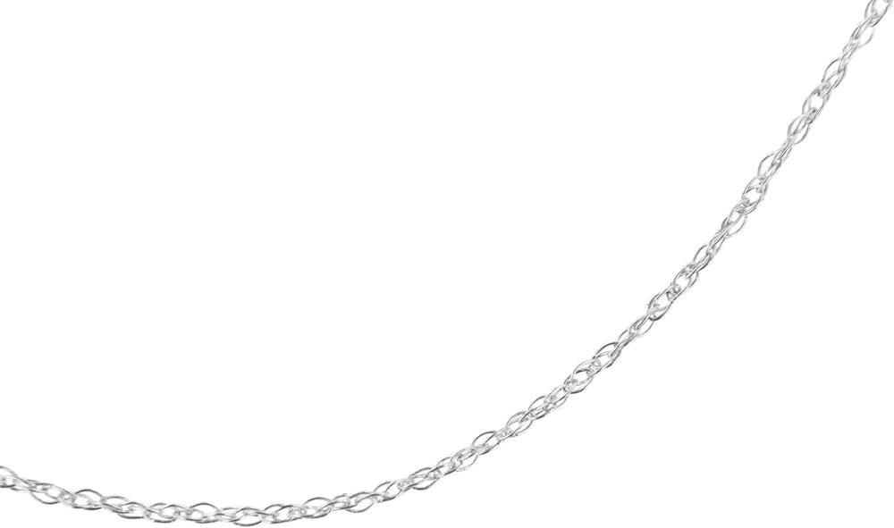 Solid 10K White, Rose or Yellow Gold 1/2 mm Slim and Dainty Rope Chain Neckla...