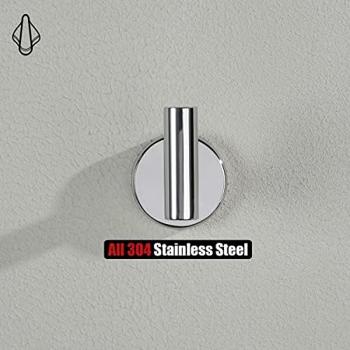 JQK Chrome Bathroom Towel Hook, 304 Stainless Steel Coat Robe Clothes Hook fo...