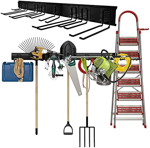 TORACK Tool Storage Rack Heavy Duty Garage Wall Mount Garden Tool Organizer