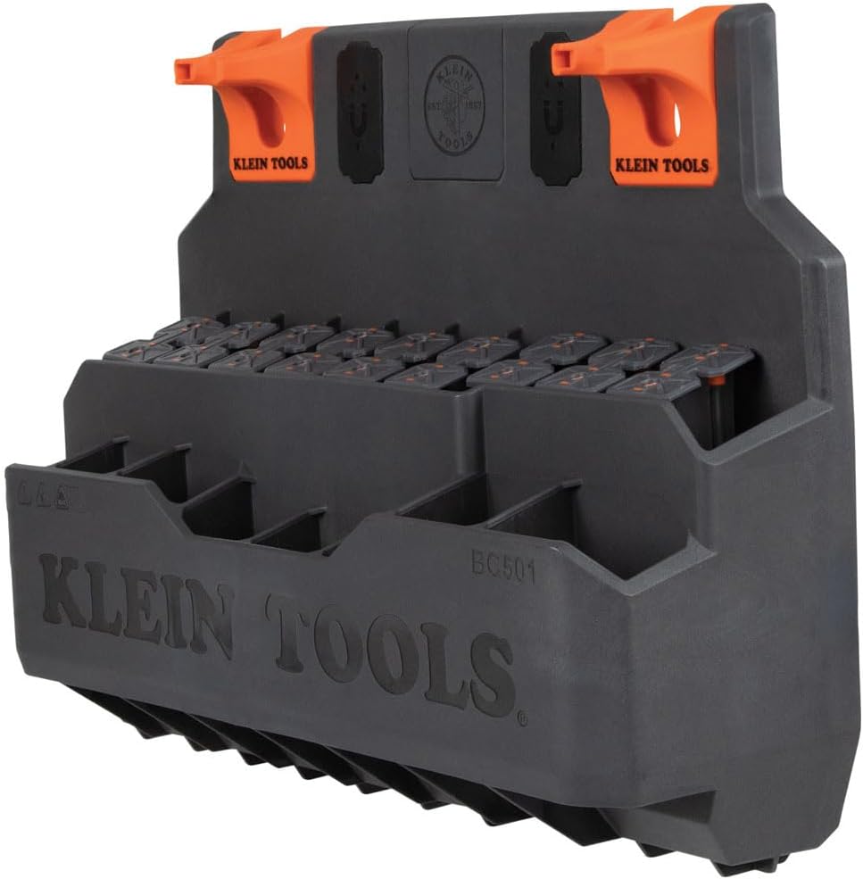 Klein Tools BC501S S-Hook Hard Tool Storage Module, 18 Compartments, Magnetic...