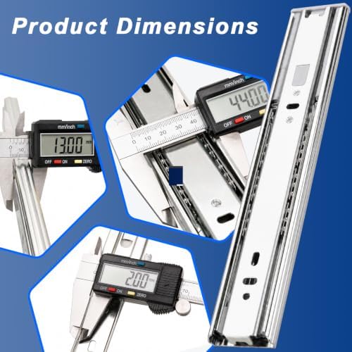10 inch Soft Close Drawer Slides 6 Pairs (12 Pcs) Heavy Duty Cabinet Side Mou...