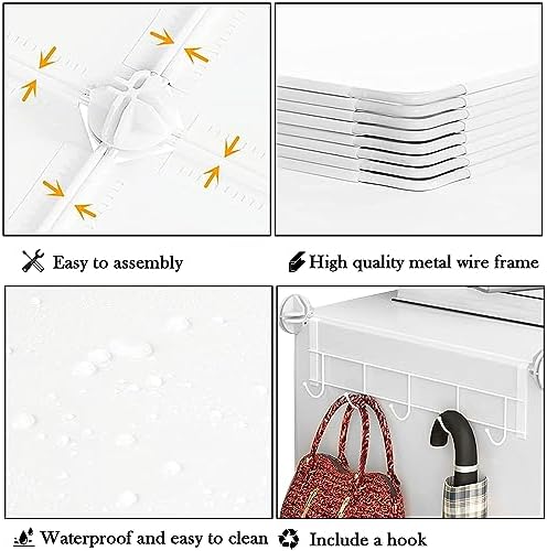 AWTATOS 6 Cube Closet Organizer Storage Shelves, White