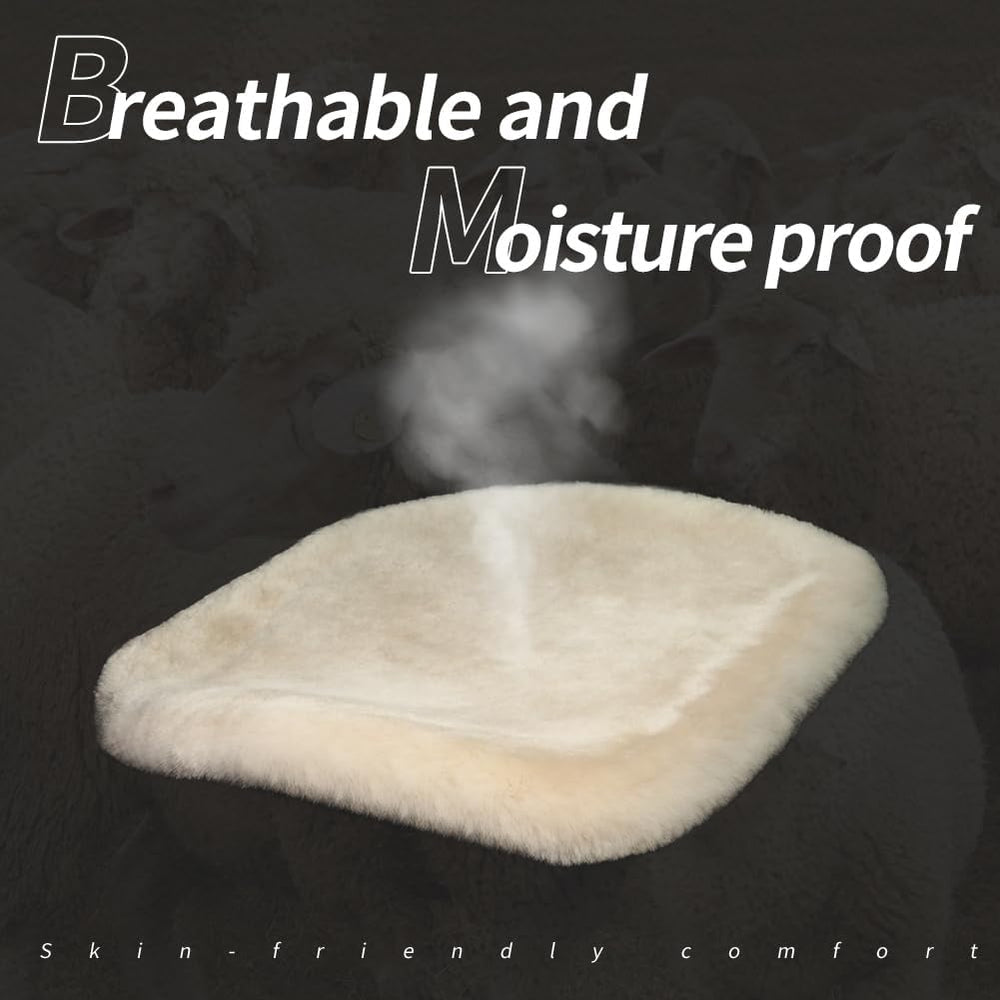 LLB Genuine Sheepskin Car Seat Cushion Seat Covers for Cars Trucks SUV Comfor...