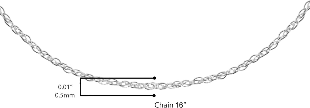 Solid 10K White, Rose or Yellow Gold 1/2 mm Slim and Dainty Rope Chain Neckla...