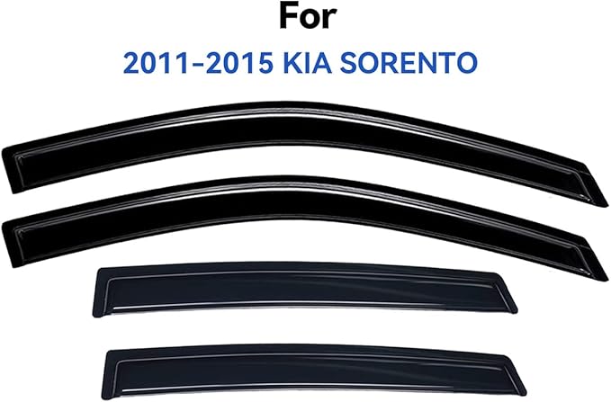 Window Visors Rain Guards for 2011 2012 2013 2014 2015 Kia Sorento, Out-Channel