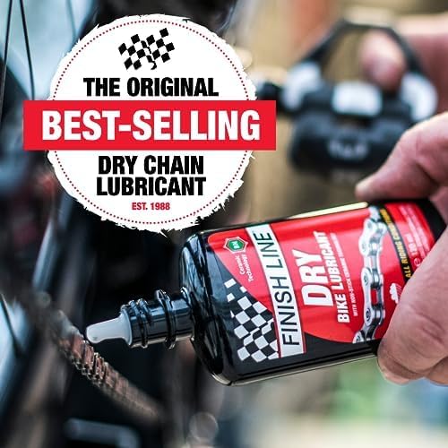 Finish Line Dry Bike Chain Lube – Ceramic Dry-Film Lubricant – Dirt & Dus...