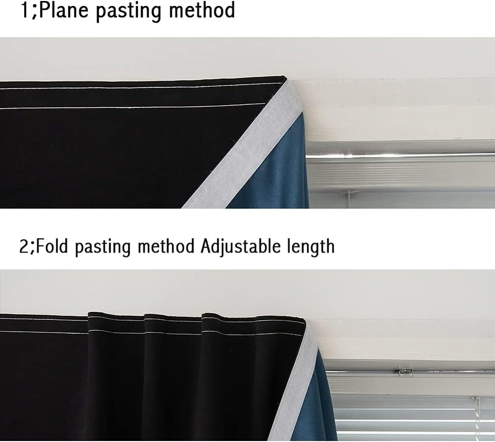 JILRON Adhesive Curtain 100% Blackout No-Drill Easy Install for Bedroom Blind...