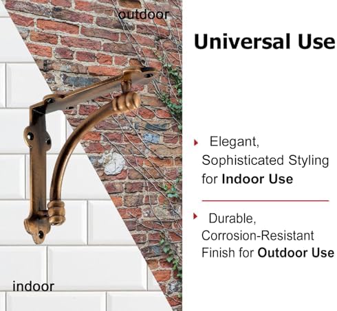 NACH Decorative Shelf Brackets, 4 Pack of 5.25 x 1.25 x 5.25 inch Copper Cast...
