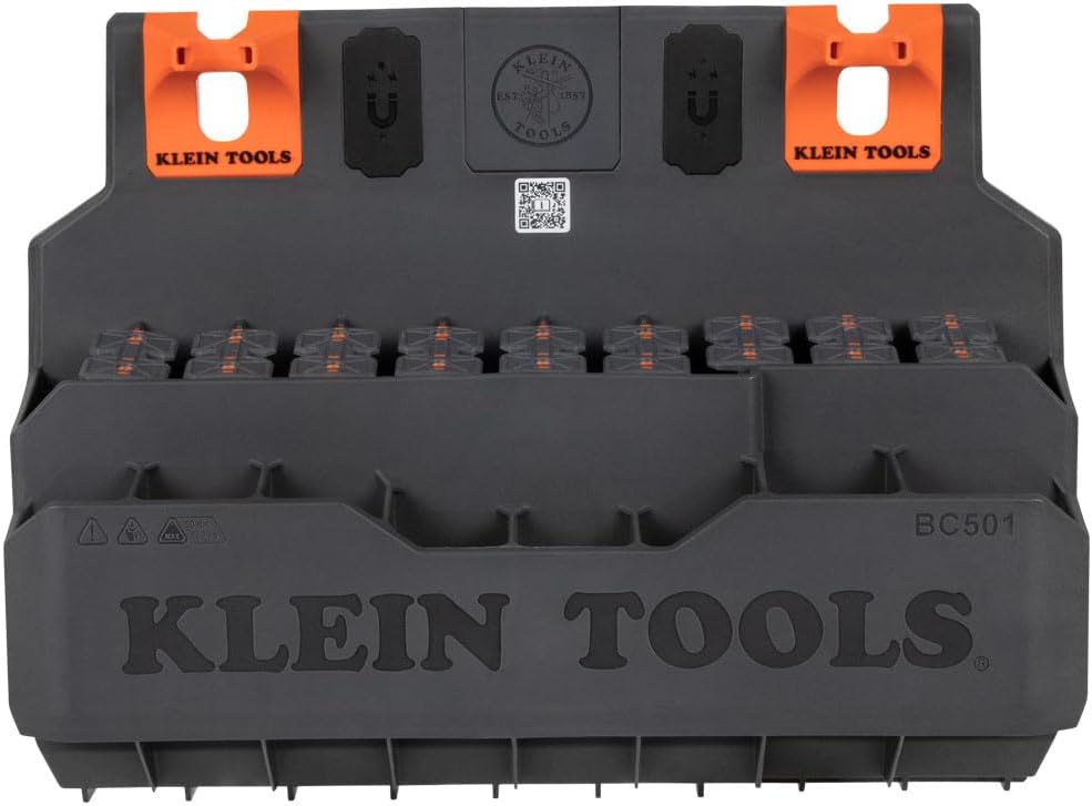 Klein Tools BC501S S-Hook Hard Tool Storage Module, 18 Compartments, Magnetic...