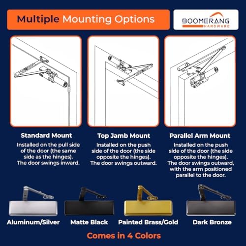 Boomerang D9016 Extra Heavy-Duty Designer Auto Commercial Door Closer