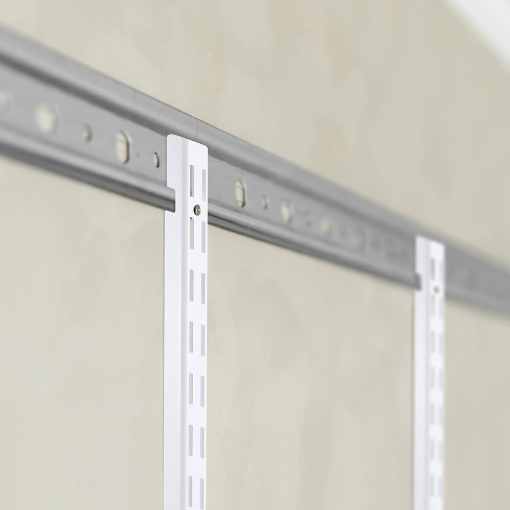 10 Pcs 60 Inch Dual Track Brackets Shelf System Upright Wall Shelving Rail