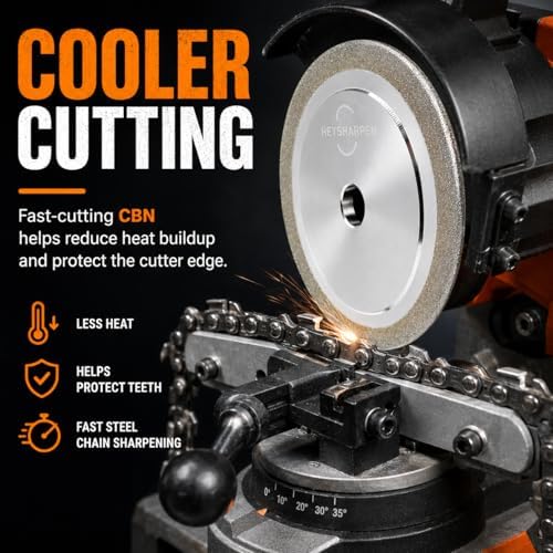 CBN Chainsaw Grinding Wheel 5-3/4", 7/8" Arbor, 3/16" Thick, f...
