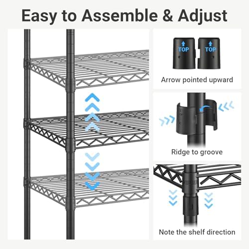 VIPEK X3 Expandable Heavy Duty Clothes Rack Closet Organizer System Black