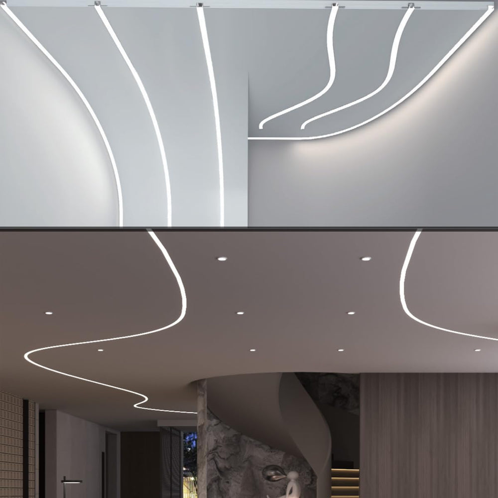 Spotless Plaster in Recessed Flexible Drywall LED Channel Fully Bendable LED ...