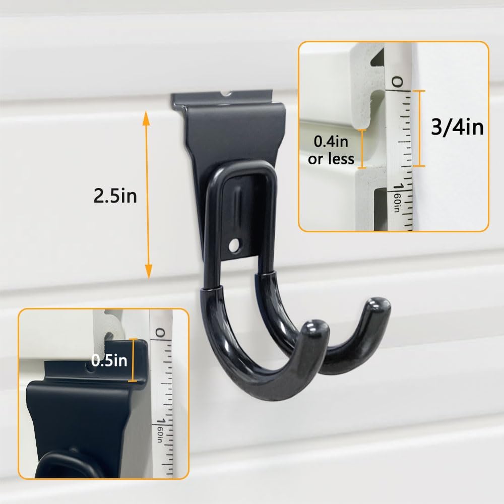Slatwall Hooks, 14pcs Multi-Size Slat Wall Hanging Hooks