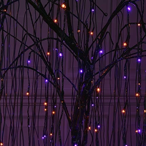 LIGHTSHARE 7 Feet Halloween Willow Tree, 256 LED Lights for Home, Festival, N...