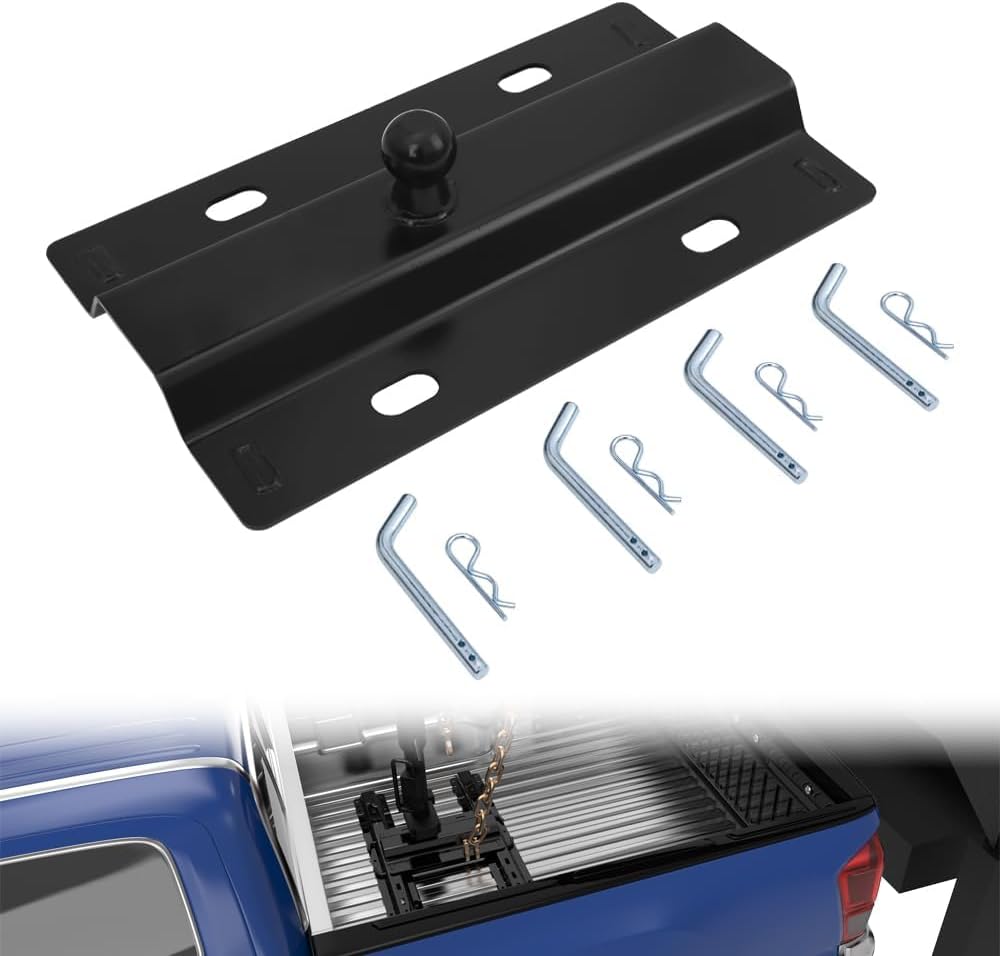 Universal 30,000 lbs Gooseneck Ball Plate Fit for All Standard 5th Wheel Rail...