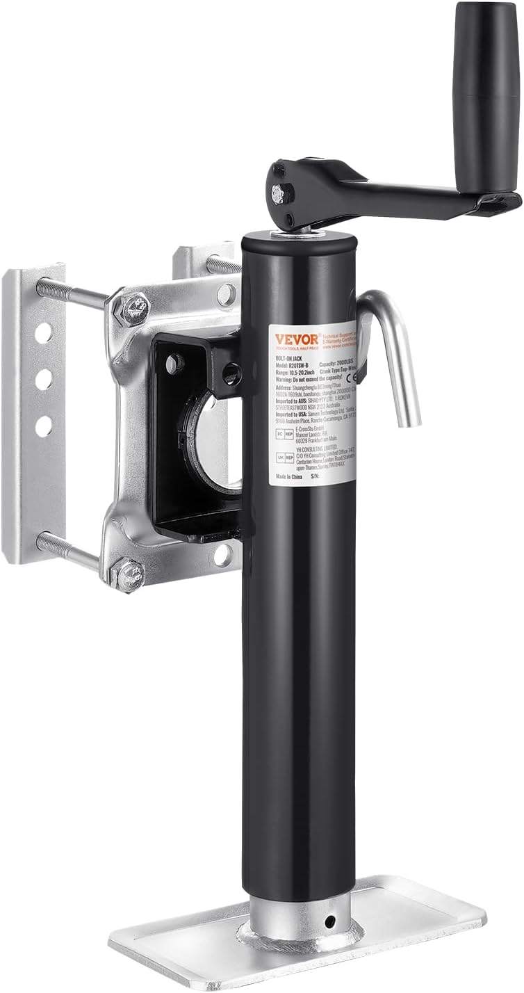 VEVOR Heavy Duty Trailer Jack, 2000 lbs Load Capacity, 10" Swivel Lift f...
