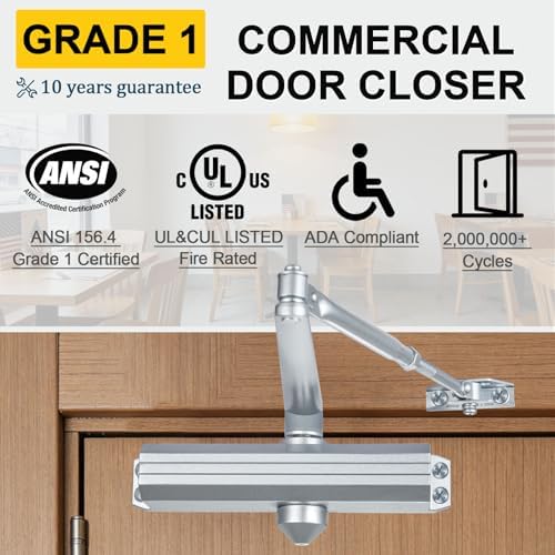 Grade 1 Commercial Door Closer, Heavy Duty Auto Hydraulic Closer