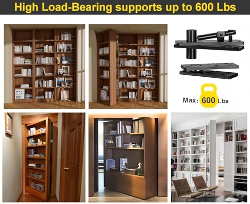 Hidden Door Pivot Hinge,600LBS Load-Bearing,Thickened Solid Steel