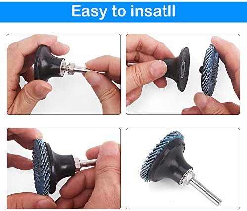 48 PCS 2 inch Flap Disc(40/60/80/120 Grits),T27 Zirconia Alumina