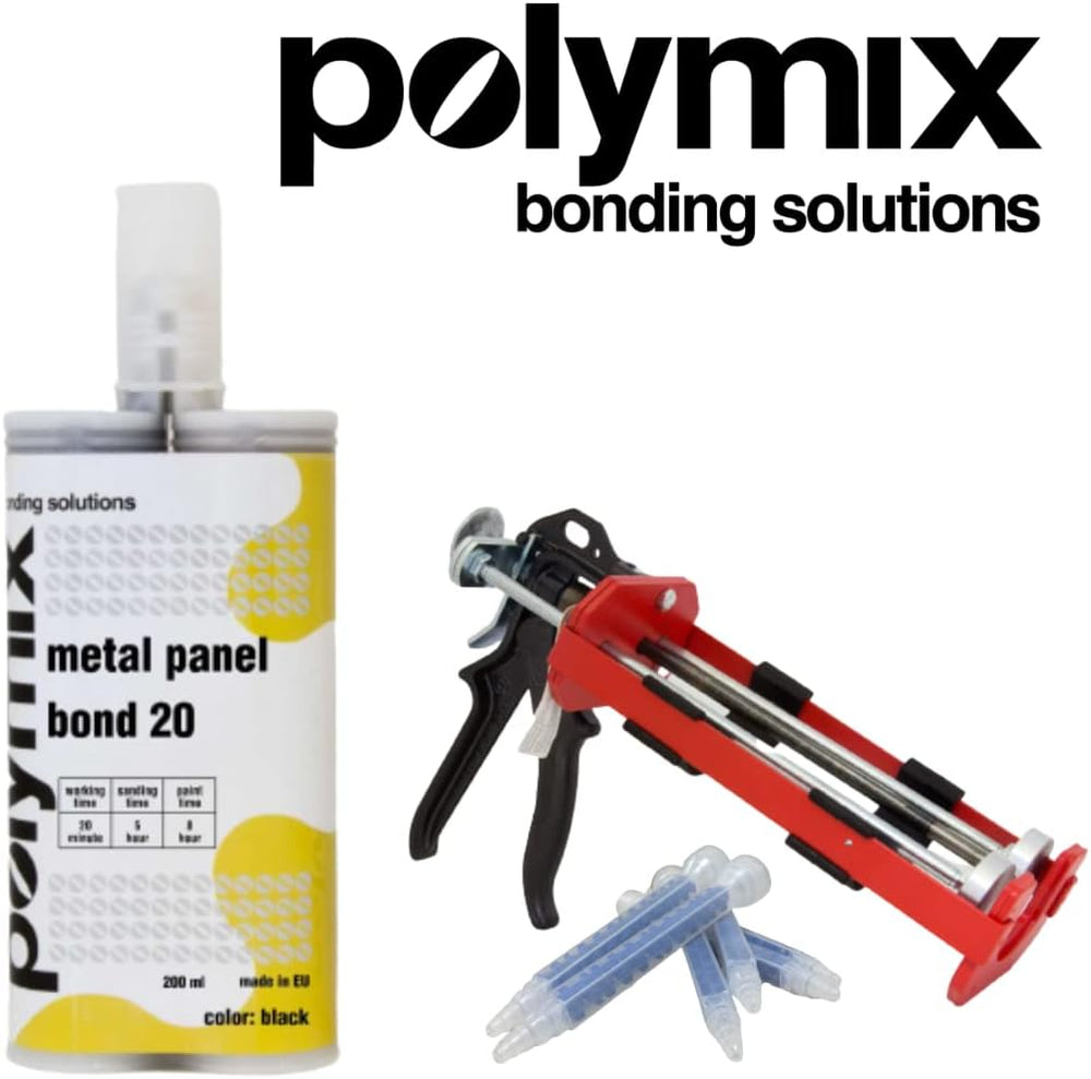 Polymix Panel Bond 20 Adhesive 200ml Cartridge, 2 Mixing Nozzles