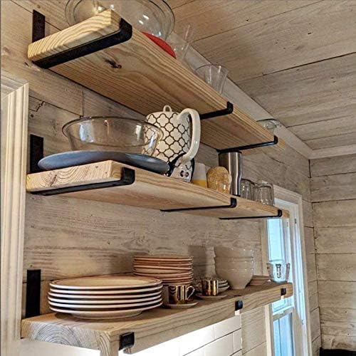 WEKIS Shelf Brackets 12 Inch, Strong Heavy Duty Floating Shelf Brackets Pack ...