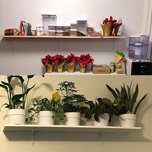 Shelf Brackets 12 Inch Heavy Duty White L Bracket for Shelves