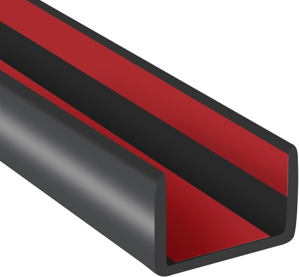 Rubber Edge Trim, 3/4" Self Adhesive Flexible U Channel Edge Protecter