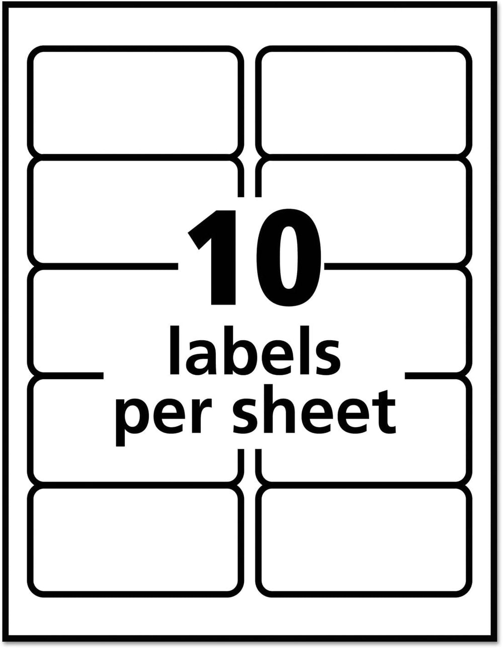 Waterproof Shipping Labels with TrueBlock and Sure Feed, Laser Printers, 2 x ...