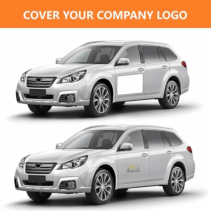2 Pack Blank Car Door Magnet Sticker, Rounded Corners Magnetic Vehicle Sign
