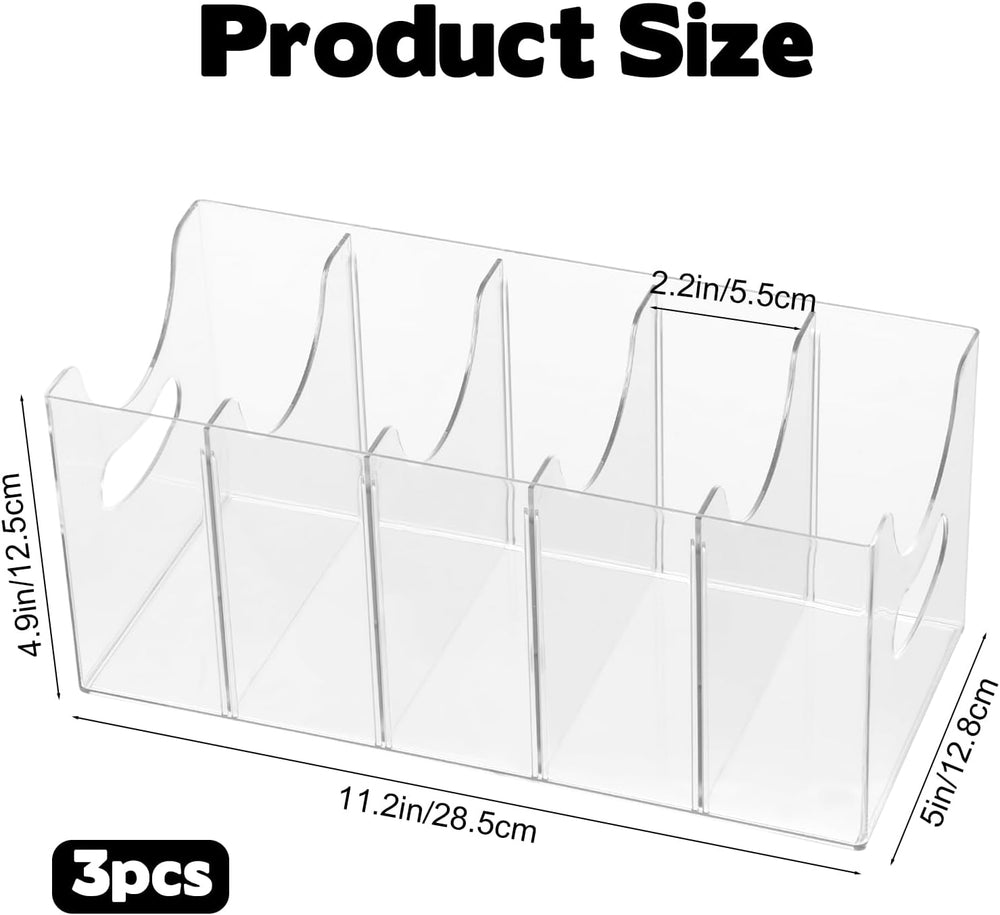 3 Pack Acrylic Belt Organizer Clear Stackable Belt Storage Holder Purse Organ...