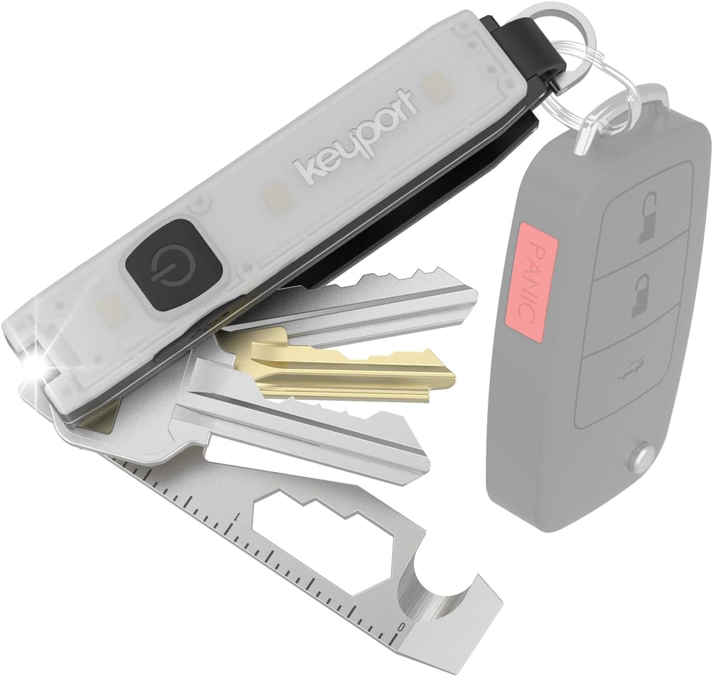 Keyport Essential Plus Kit: Pivot 2.0 Modular Key Organizer with Flashlight