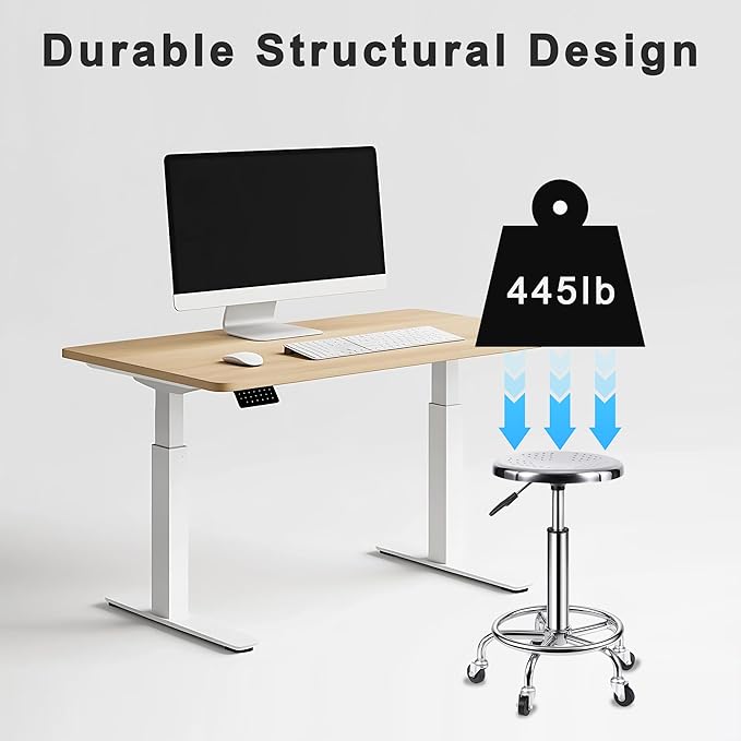 Rolling Stool, Stainless Steel Workbench Stool, Adjustable Swivel Stool Medical
