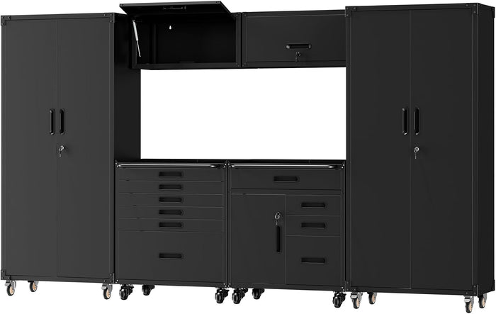 6-Piece Garage Storage Cabinets System Heavy Duty Workshop Set