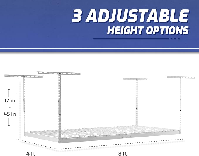 SafeRacks Overhead Garage Storage Rack, Heavy Duty Racks (2-Pack)