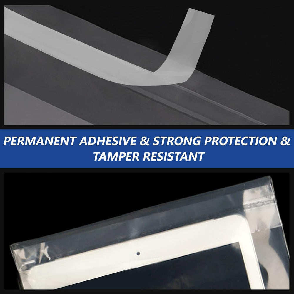 10" x 13" (1000 Count) Clear Poly Bags with Suffocation Warning