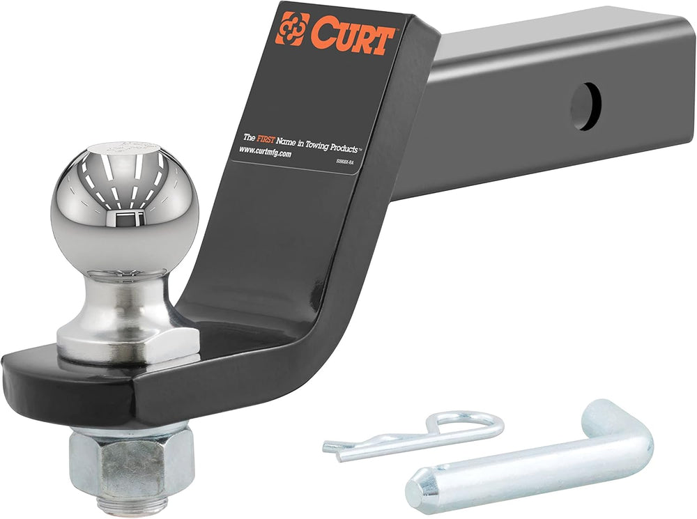 CURT 45056 Loaded Ball Mount, 2" Shank, 2" Ball, 4" Drop, 7,50...