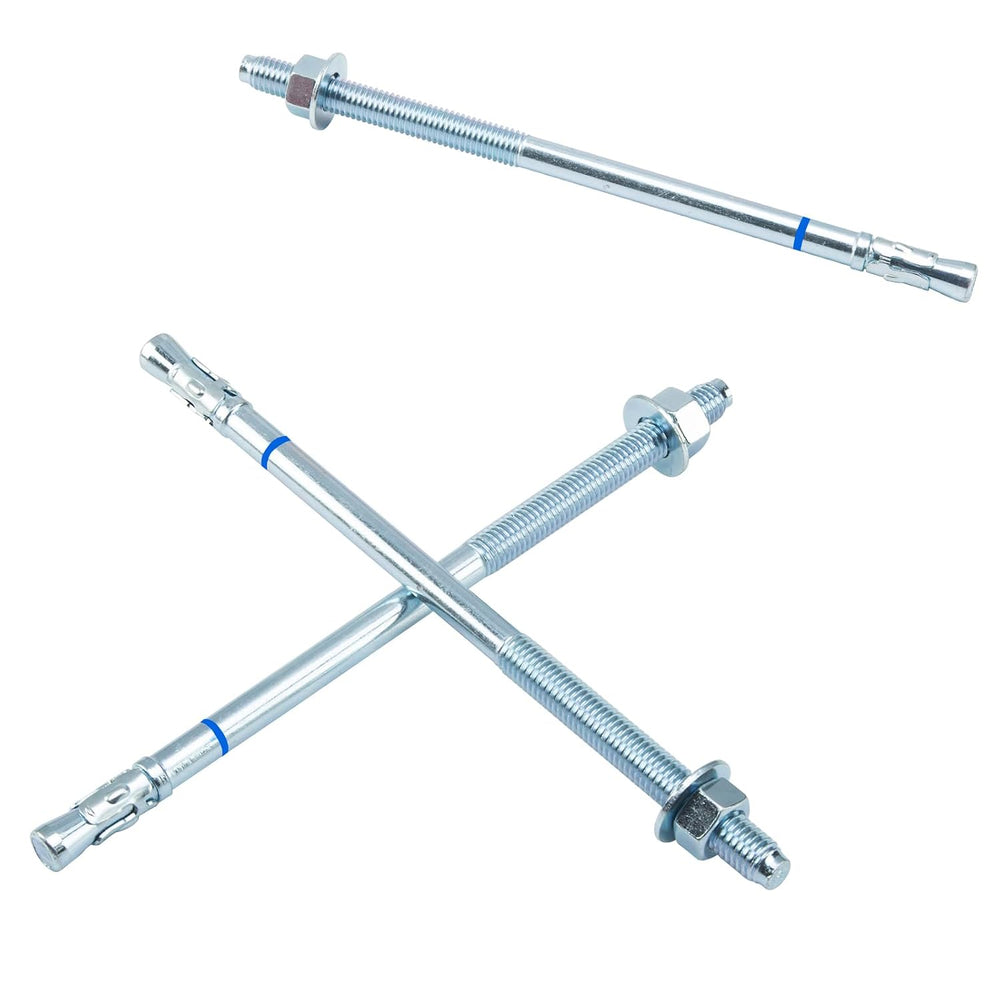 1/2" x 10" Concrete Anchors (12 Pack) 1/2 inch Wedge Anchors Bolts ...