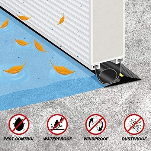 Jin&Bao Black Garage Door Threshold Seal 10FT Rubber Strip & 1 Adhesive