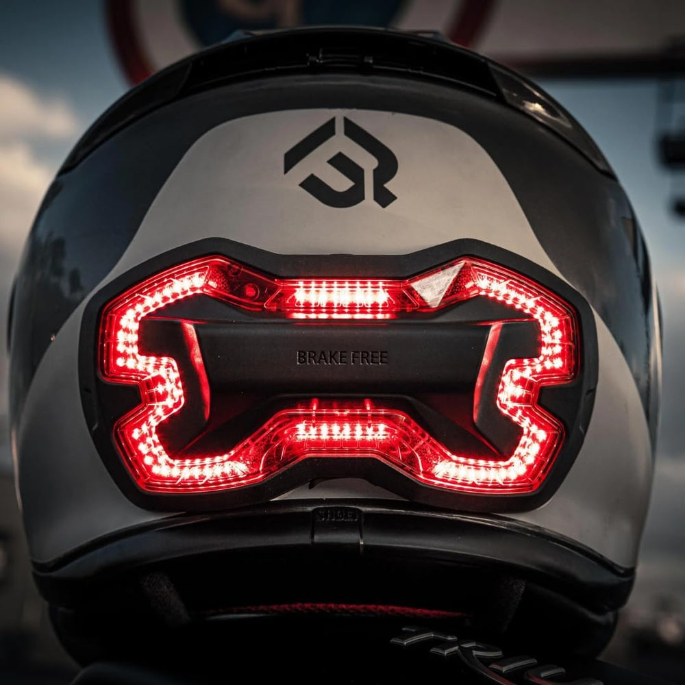 Brake Free Helmet Light - Smart Wireless Motorcycle Lights- Weatherproof LED ...