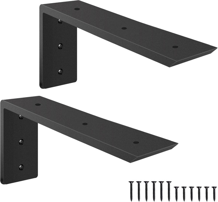 Countertop Support Brackets, Heavy Duty L Shelf Bracket 12'' x 6'' x2.5'' for Granite, Holds up to 300 lbs, L Bracket for Quartz, Granite, Wood, Concrete and Laminate Countertops(2 Pack)