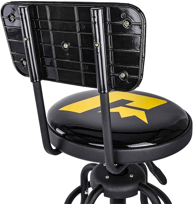 JEGS Hydraulic Shop Stool with Backrest