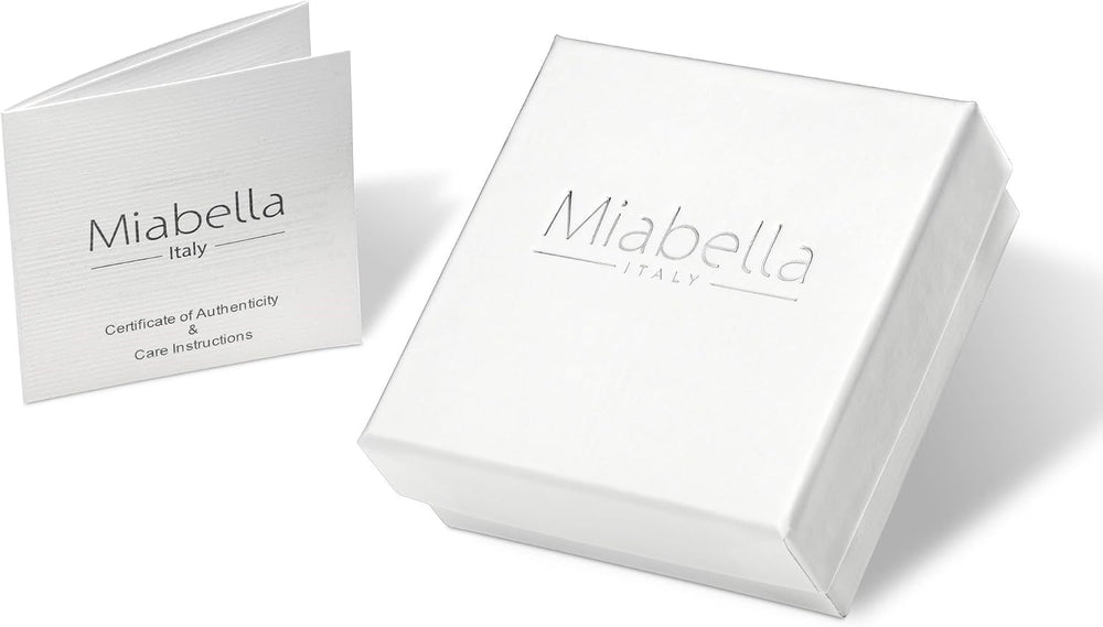 Miabella Italian 925 Sterling Silver Adjustable Chain Necklace for Women